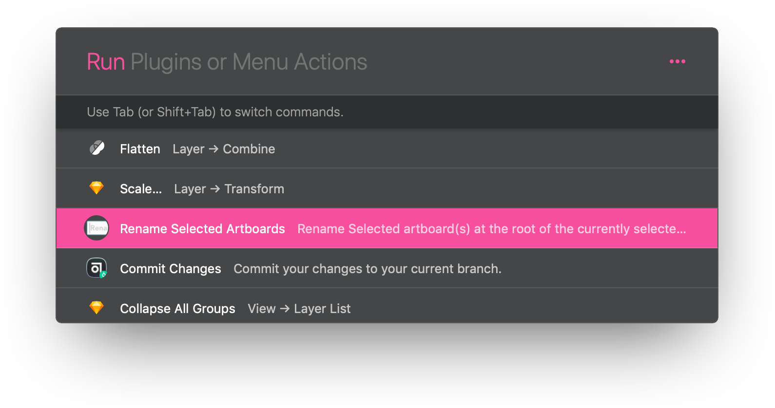 Runner window in Dark Mode