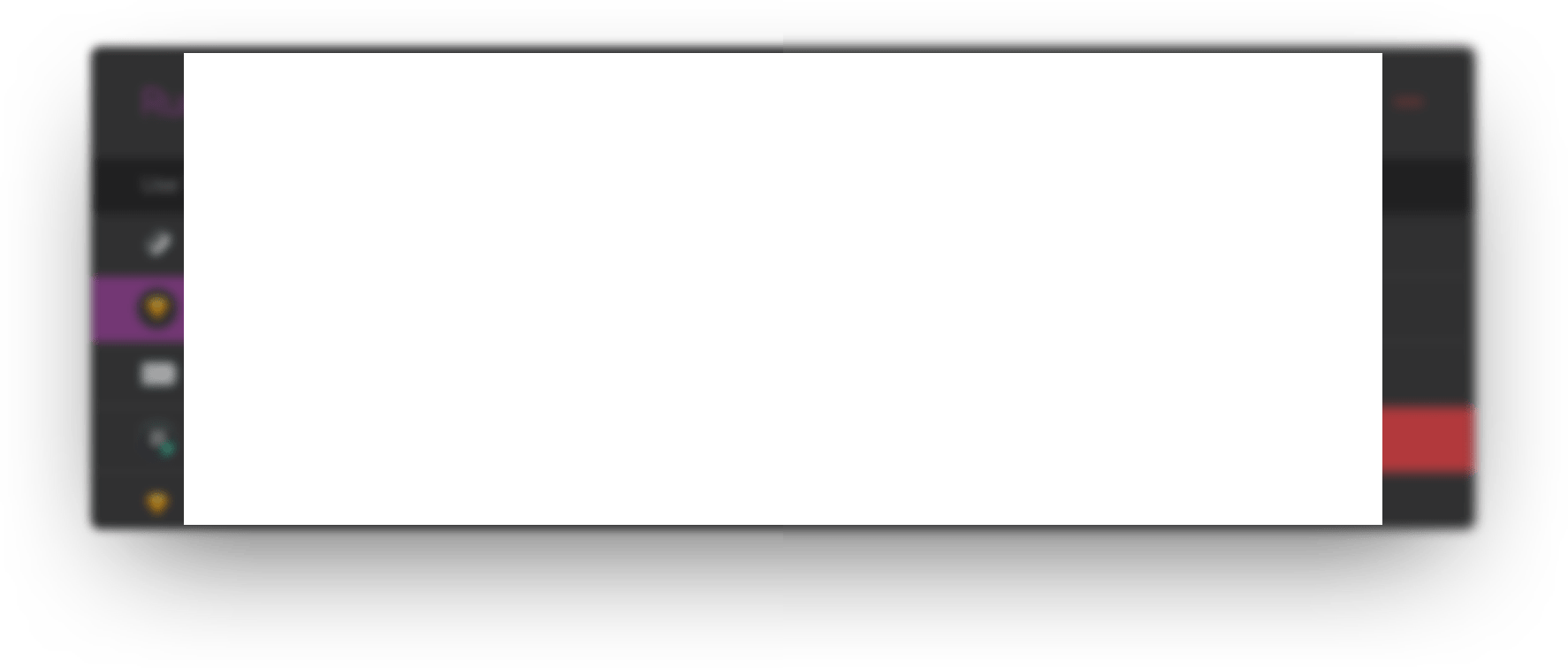Blurred Runner window in Dark Mode