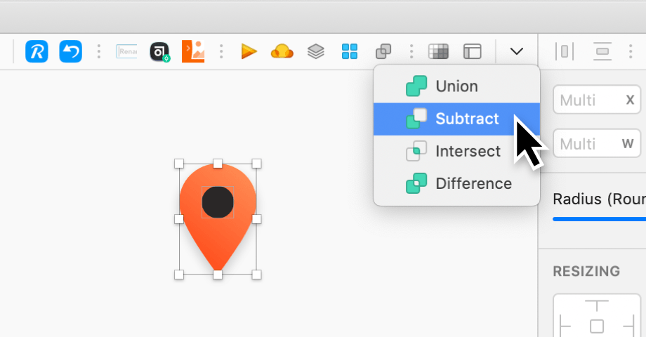 RunBar Actions Bar: toolbar with actions for Runner, Abstract Commit, Symbol Organizer, and Sketch Cloud